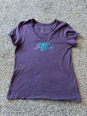 Patagonia Live Simply Purple V-Neck Women's Tee